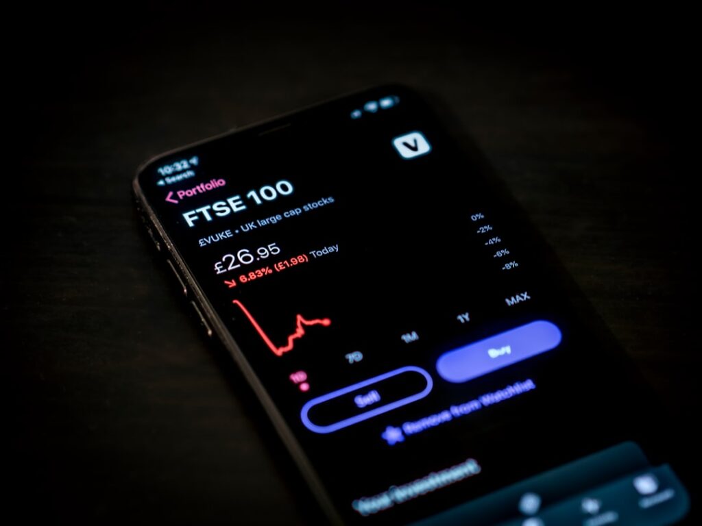 Photo Stock market graph